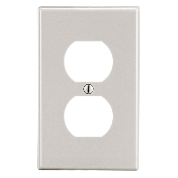 Hubbell Wiring Device-Kellems Wallplate, Mid-Size 1-Gang, 1) Duplex, Light Brown PJ8LA - main